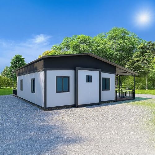 Tiny Homes for Sale Prefab, Foldable Modular Mobile Home with 2-3 Bedrooms 1 Living Room 1 Full Equiped Bathroom and Kitchen, Prefabricated Container House to Live in for Adults, Easy Setup & Move - Image 4