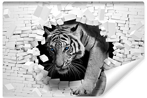 Fototapete Tiger 3D Fototapete Tiger Kommt Aus Der Wand – 3D Vlies
