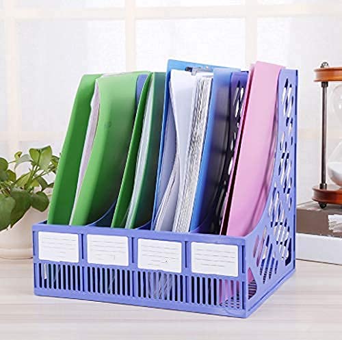 SimpleTec Multipurpose Plastic Documents Holder File Sorter Storage Rack Home Office School Desk Table Uses Literature Magazine, Frame File, Documents Cabinet Rack Display and Storage Organizer Box
