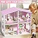 WOODMAM Wooden Dollhouse Furniture Set, 22 PCS Doll House Accessories Including 5 Room Kits, Little People House Furniture Toy Gift for Girls Boys Age 3+, Miniature Dollhouse Furnishing