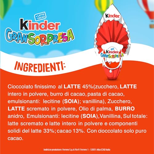 Kinder GranSorpresa Gigante Disney Frozen - Uovo di Pasqua Kinder 2025 di Finissimo Cioccolato al Latte con Sorpresa Disney Frozen, Idea Regalo Pasqua, 320 Grammi - Immagine 5