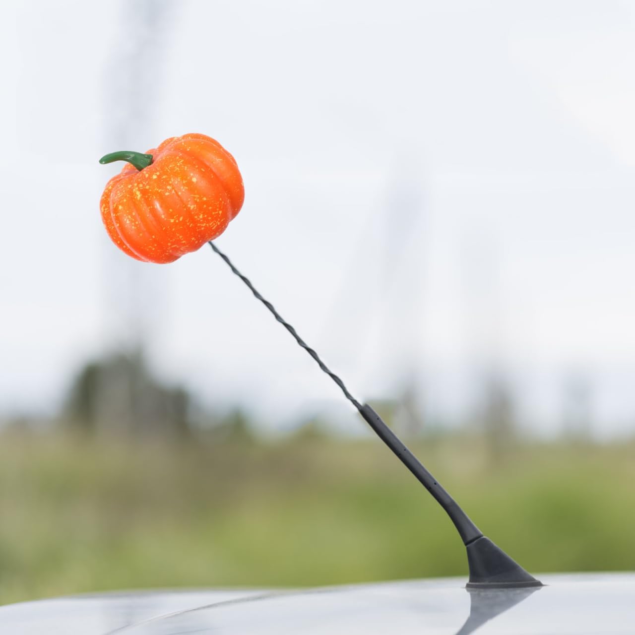 OUNONA Roof Decoration Pumpkin Car Accessories Vehicle Antenna Topper Car Antenna Decoration for Ornament Pumpkins Shape Car Antenna Decorative Topper Lifelike Decorations Orange Plastic