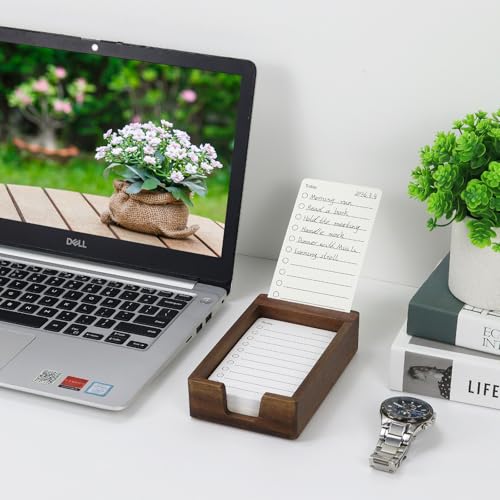 Support de bureau rectangulaire en noyer MultiBey, le cadeau idéal pour organiser un bureau - 7
