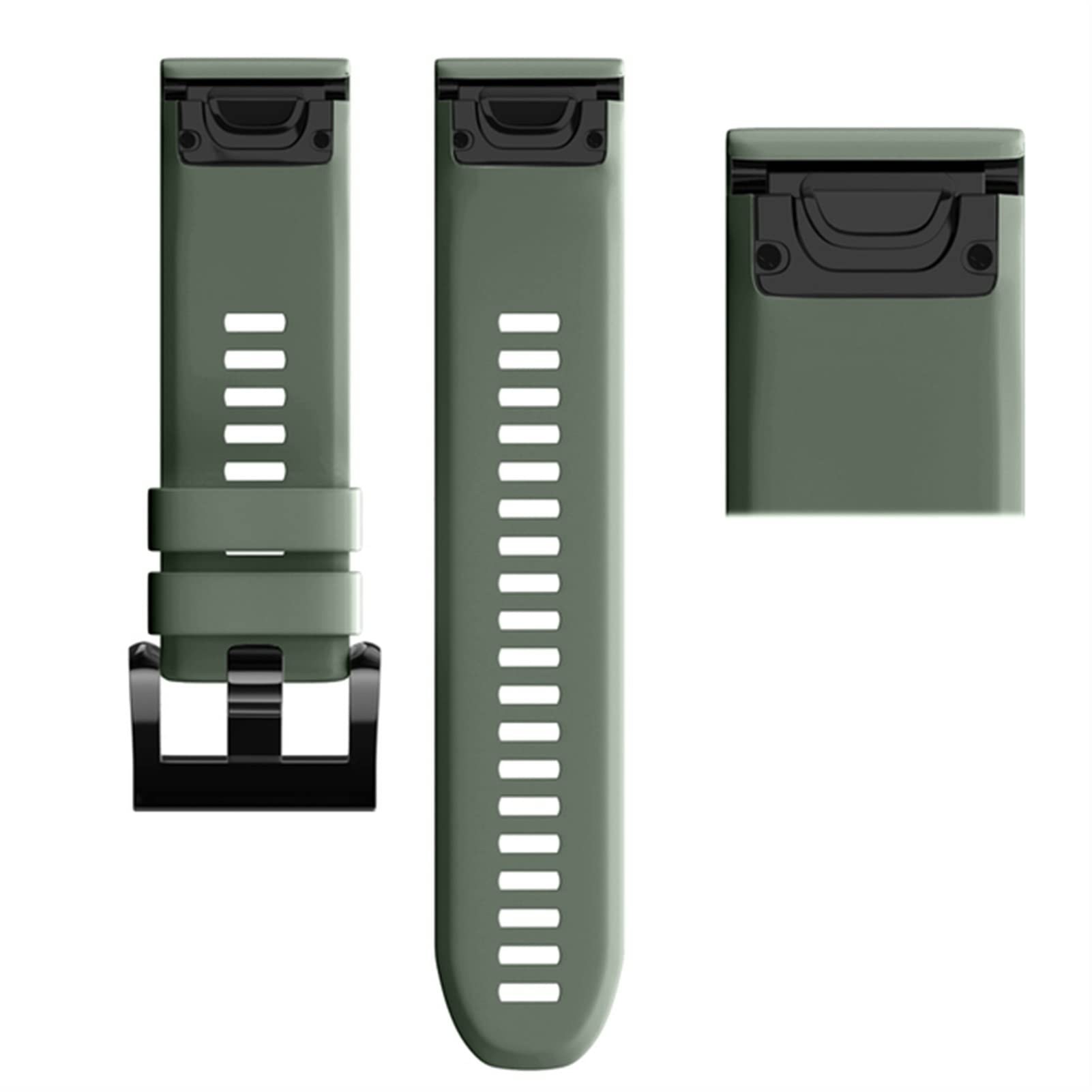 Sangle de montre Garmin Fenix 7 couleur vert armée pour vos randonnées et activités nature