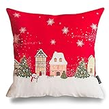 Phantoscope Decoractive New Merry Christmas Series Christmas County Throw Pillow Case Cushion Cover 18