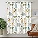 MESHELLY Baby Safari Animals Blackout Curtains 52Wx63H Inch for Boy Bedroom Grommet Pair Kids Woodland Jungle Lion Elephant Art Printed Curtains for Nursery Living Room Window Treatment Fabric