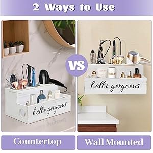 Unistyle Hair Dryer Holder Counter,Hair Tool Organier,Hair Accessories Organizer for Bathroom Counter Storage,Hair Organizer Storage for Hair StylingTools,Makeup,Straightener,Brush,Vanity,Salon,White Unistyle Hair Dryer Holder CounterHair Tool OrganierHair Accessories Organizer for Bathroom Counter StorageHair Organizer Storage for Hair StylingToolsMakeupStraightenerBrushVanitySalonWhite