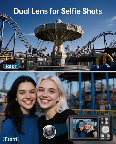 5K Digital Camera for Photography with 6X Optical Zoom, 64MP Autofocus WiFi Vlogging Camera for YouTube with Dual Lens, Compact Point and Shoot Digital Cameras with Touch Screen, 32GB Card,2 Batteries - Image 6