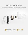 HUAWEI FreeBuds Pro 5 Ecouteurs sans fil, double moteur AI Annulation du bruit des ombudsmans pour les entreprises & Bureau, coffre-fort, appels stables, IP57 Imperméable pour les sports, 38H, 30 Garantie de mois, blanc