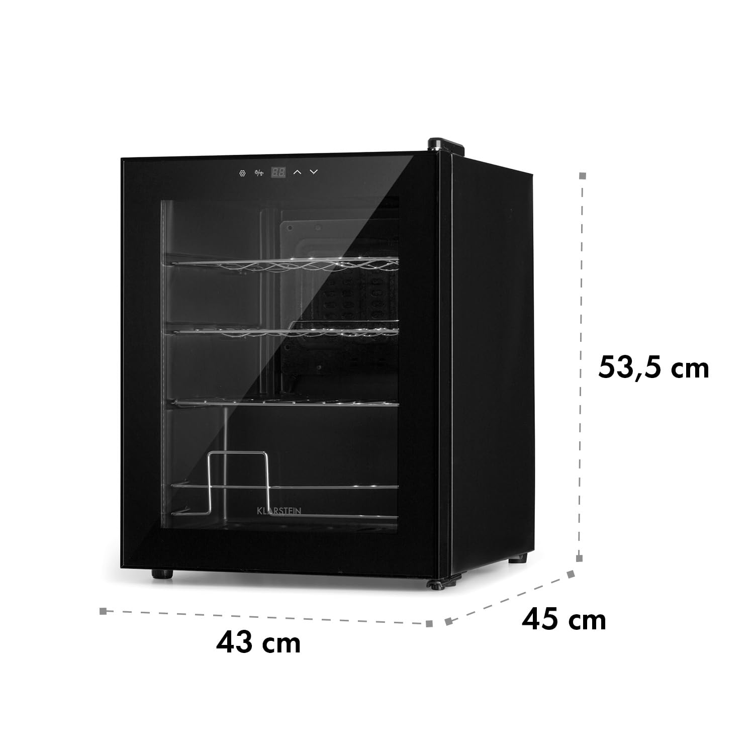 Klarstein Shiraz Slim lodówka na wino, klasa efektywności energetycznej A, 5-8°C, 42 dB, panel sterowania Soft-Touch, oświetlenie LED, wolnostojąca