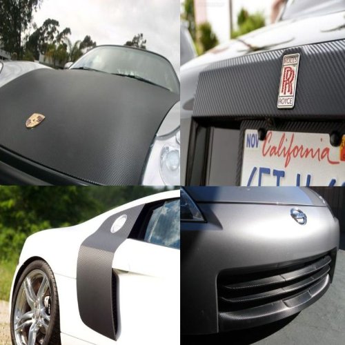 312 Motoring Fits 2007-2011 Toyota Fj Cruiser Carbon Fiber Vinyl Wrap Sheet/Film (24" X 60") 2Ft X 5Ft 2008 2009 2010 2011 07 08 09 10 11 #TOP3