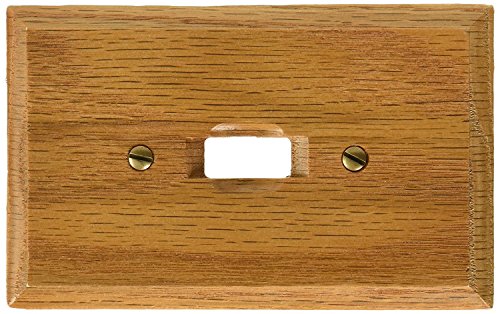 Amerelle 4025T Carson Wallplate, 1 Toggle, Wood, Light Oak, 1-Pack