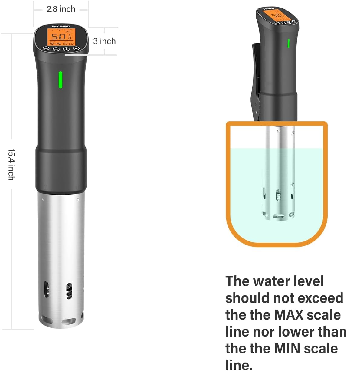 INKBIRD Wifi Sous Vide Cooker, 1000W Sous Vide Machine, Remote Control Immersion Circulator with APP Recipes Timer Alarm Mobile Notification 3D Water Heating Ultra-Quiet - Image 5