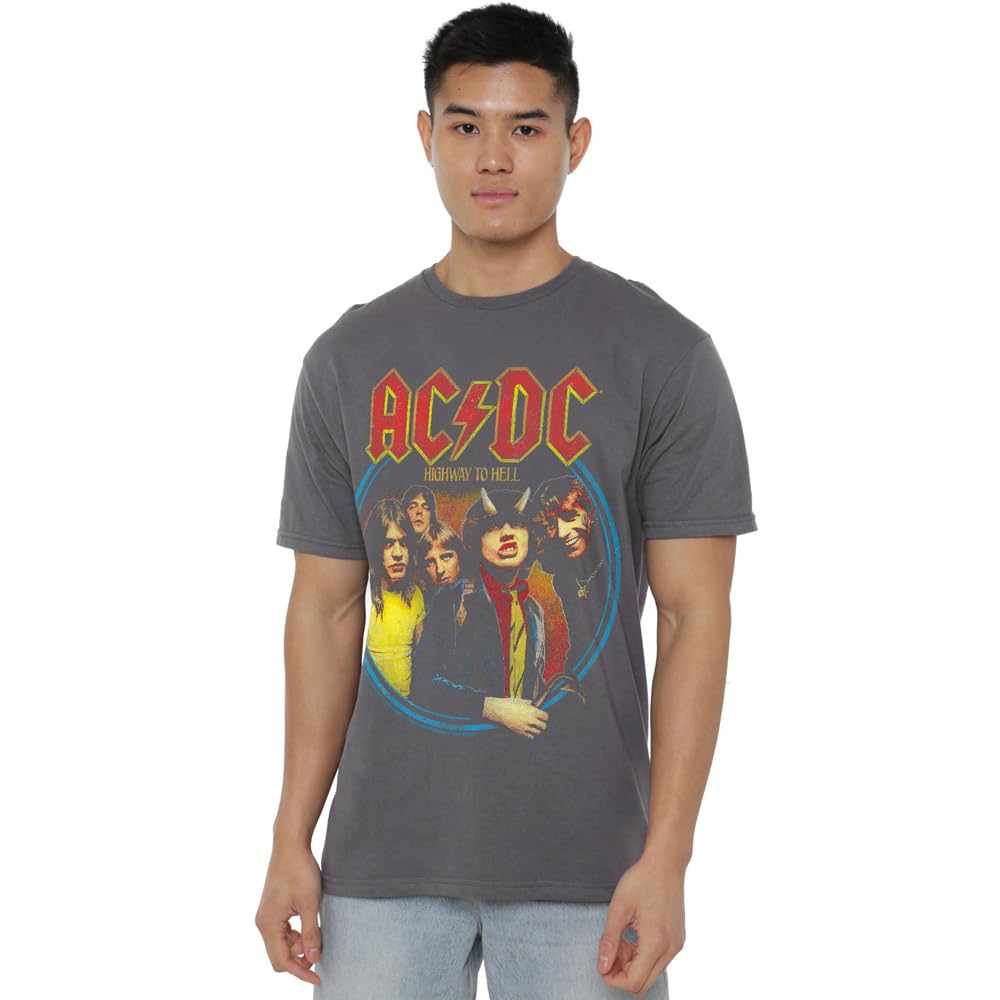 Acdc Men's Ac Dc Highway To Hell T-Shirt Charcoal - XXL