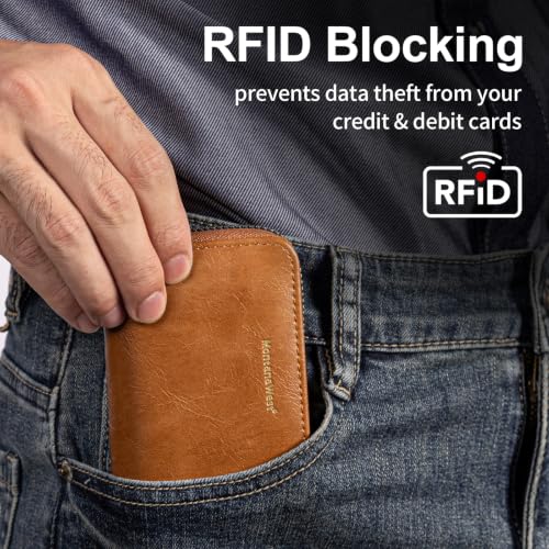Image of Montana West Rfid Card Holder For Women Compact Credit Card Case Small Card Wallet with Zipper For Female Ladies Lightweight & Easy to Carry