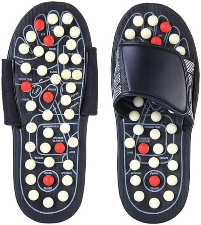 HUSB Spring Acupressure and Magnetic Therapy Accu Paduka Slippers for Full Body Blood Circulation Natural Slippers For Men and Women (Unisex) (Size 5, 6, 7, 8, 9, 10) (9)