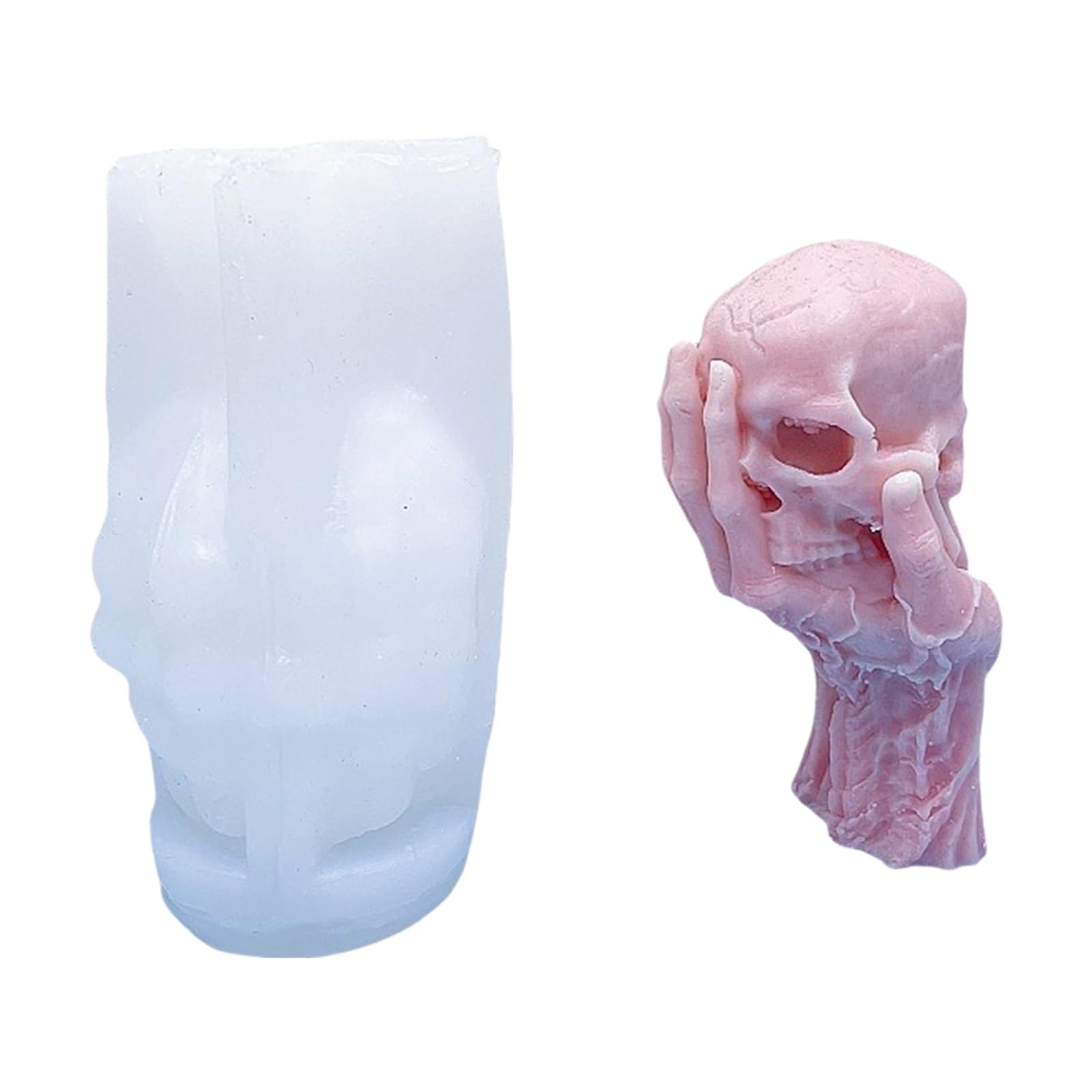 Jazuaiao Halloween Skull Molds Epoxy Resin Silicone Molds for Soap Halloween Decoration, Making, Chocolate Decoration