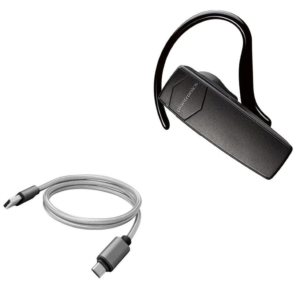 Cable Compatible with Plantronics Explorer 55 - Micro USB DuraCable, Braided Micro USB Charging Cable - Space Grey