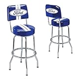 Ford Stripes Backrest bar Stool