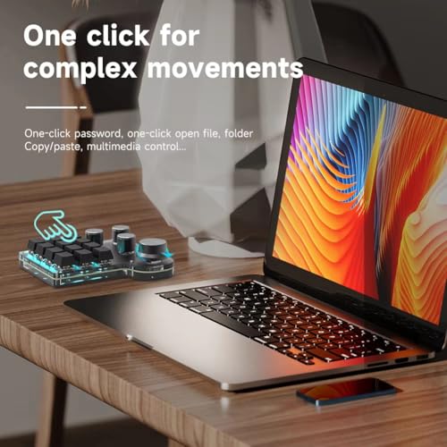 Clavier de macro mécanique hotswap programmable avec rétroéclairage RVB et 4 boutons