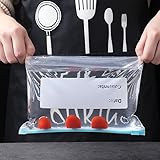 Self-Sealing Storage Bags – Household Food Bag, Zipper Slider Bags, Reusable Storage Pouches, Lock Top Plastic Bag(15 pieces)