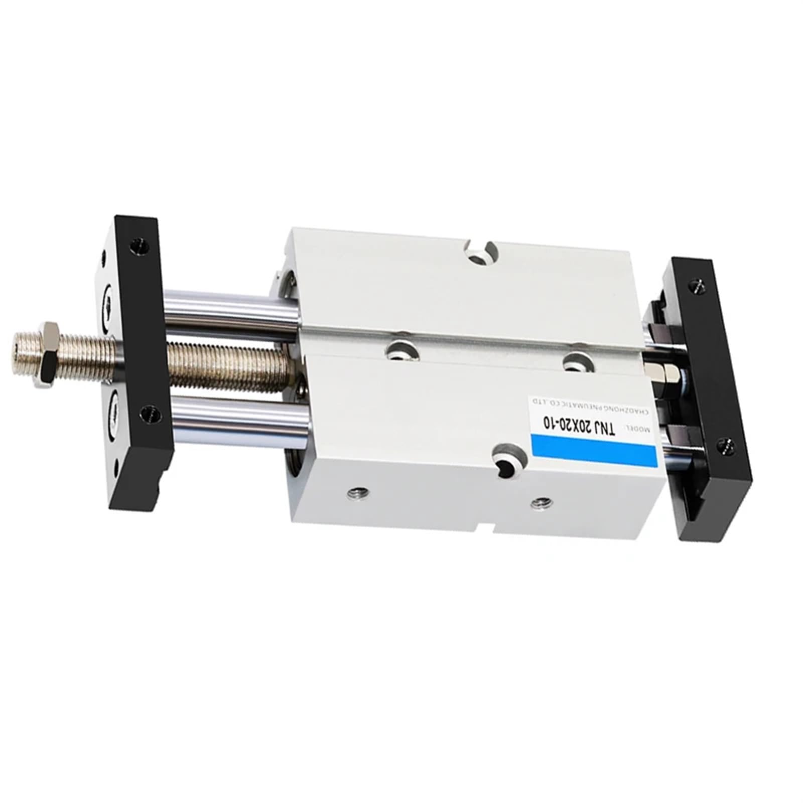Pneumatischer TNJ-Zylinder mit Doppelwelle und Doppelstange, einstellbarer Hub, TN10/16/20/25/32 mm Bohrung, 20/30/40/50/75/100 mm Hub, 1 Stück(Stroke 100-50mm,TNJ 32mm Bore)
