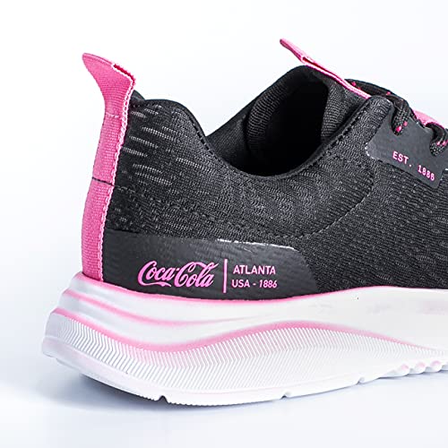 Tênis Coca-Cola Shoes, X-Fly Future, adulto-unissex, Preto/Pink, 36