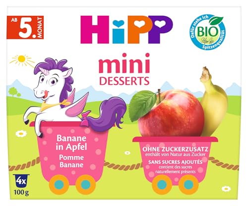 Hipp Bio Früchte im Becher Banane in Apfel, 6er Pack (6 x 400 g)