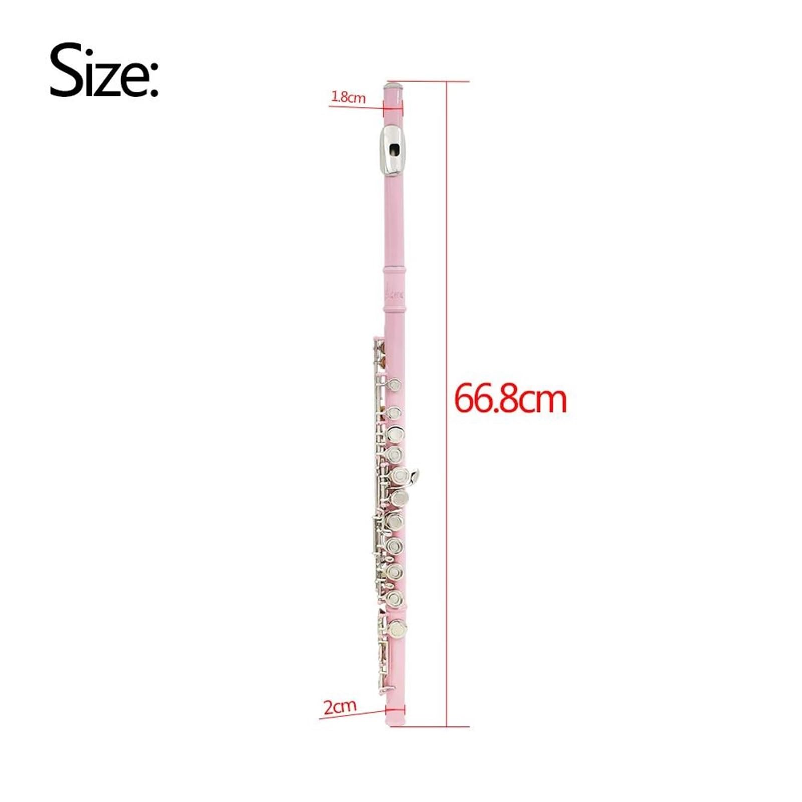 Flauto Traverso Flauto Rosa A 16 Fori Con Accordatura In Do Strumento A Fiato In Legno Flauto A Tubo In Cupronichel Argentato Nichelato Con Accessori