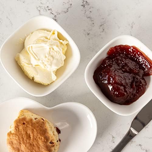 Maxwell & Williams Tapas Dishes, Square Porcelain Tapas Bowls, 10cm (4"), Set of 6, White