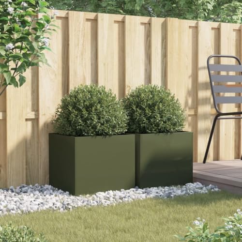 Jardinières en acier robuste au design contemporain épuré