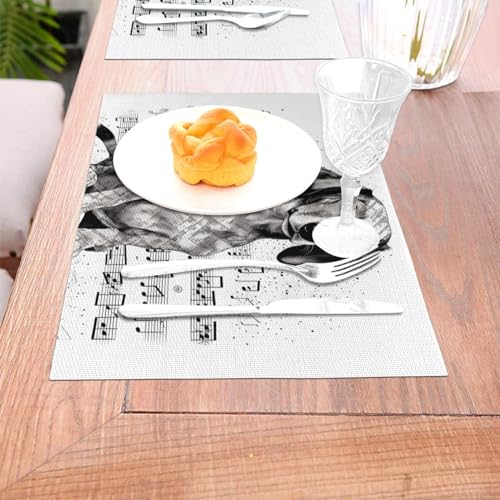 Set de table teckel musique antidérapant lavable cuisine maison - 5