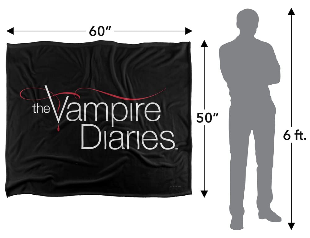 VAMPIRE DIARIES Silky Touch Kuscheldecke, Optimalweich, 152 x 127 cm