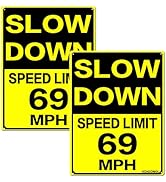 Amazon.com: KONEDMIX Speed Limit 30 Mph Slow Down Sign, Warning
