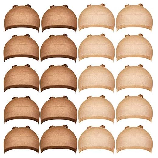 Perukmössor, 12-pack perukmössor nylon, 6 st brun perukmössa 6 st nakna peruker mössa, elastiskt hårnät för kvinnor och män