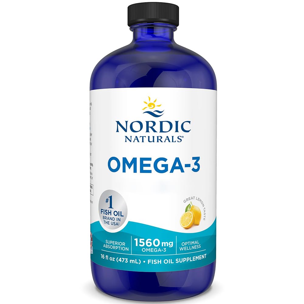 Nordic Naturals, Omega-3, 1560mg Omega-3, Olio di Pesce con EPA e DHA, 473ml, Gusto Limone, Testato in Laboratorio, Senza Soia, Senza Glutine, Non OGM
