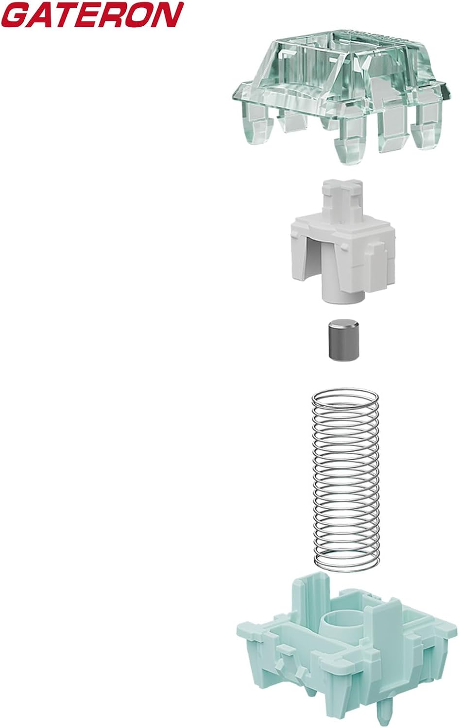 GATERON Magnetic Jade Pro Factory Pre lubed Freely Setting Pre-Travel 20mm Longer Spring Linear Switches for Magnetic Gaming Keyboard (70pcs, Magnetic Jade Pro)