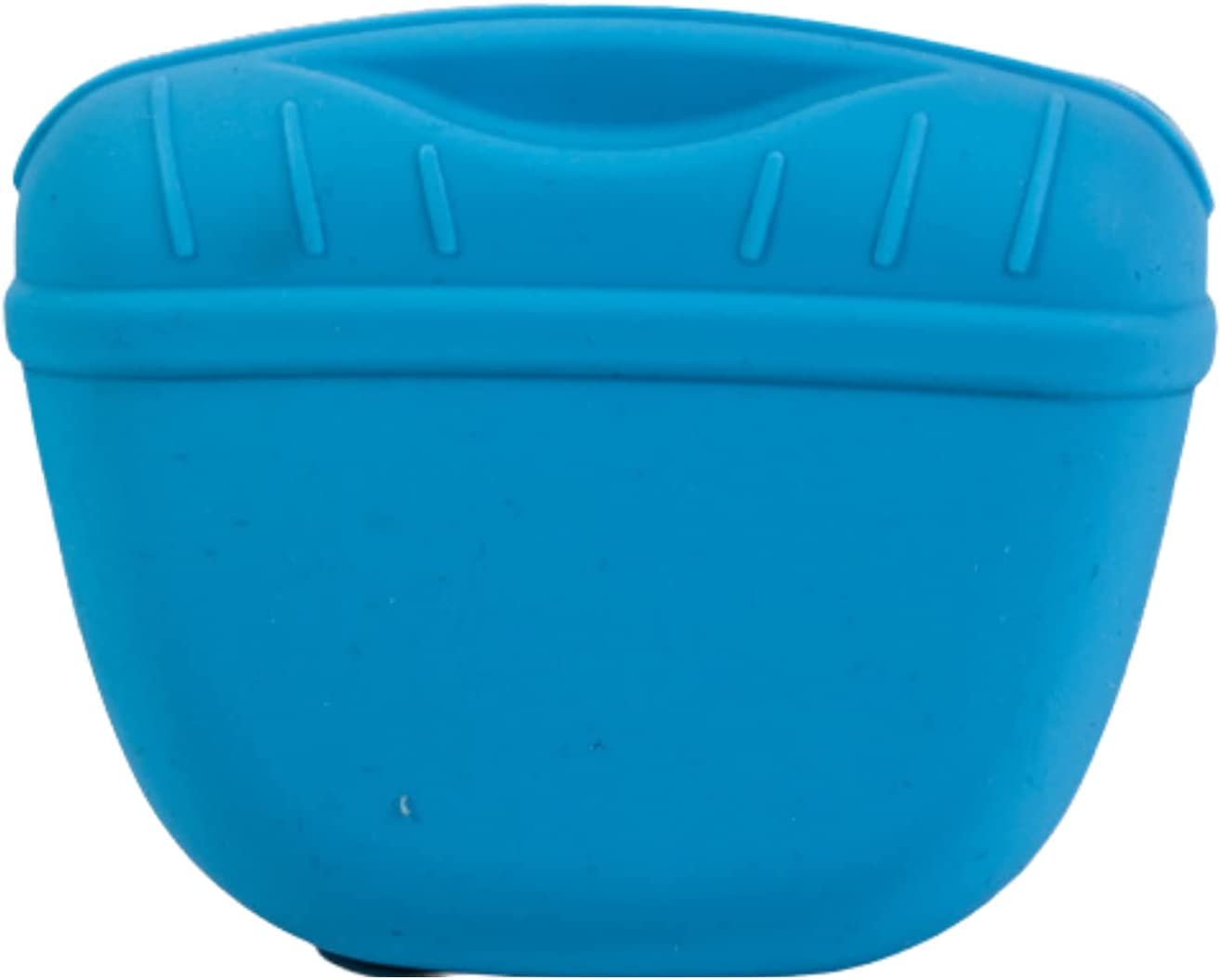 DERDOUT 1bolsas para golosinas para perros, bolsa de entrenamiento para perros de silicona, bolsas portátiles para golosinas para perros con cierre magnético y clip para la cintura, azul