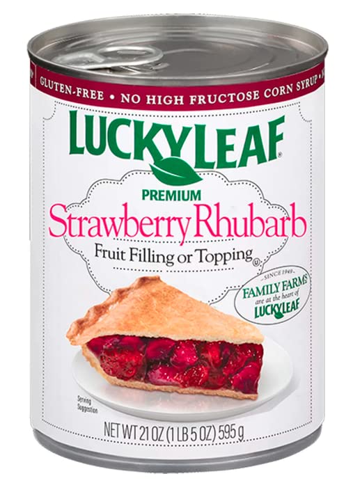 Lucky Leaf Premium Strawberry Rhubarb Pie Filling or Topping 21 oz 4 Pack