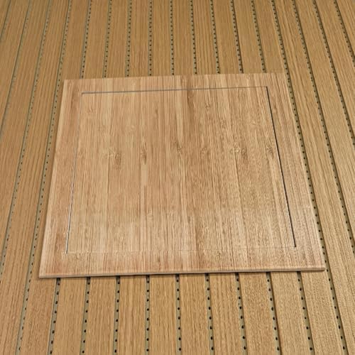 Wood Grain Finish Spring-Fit Access Door - 8x12 Inch Service Hatch Cover for Ceiling & Wall - Durable Metal Inspection Plate for Plumbing & Cable Hide, Easy Installation