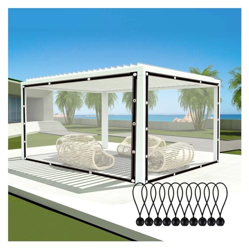 Cerramiento de vinilo transparente para pérgolas de 2,5x2,5 m 2