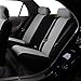 FH Group Car Seat Covers Full Set Cloth - Universal Fit Automotive Seat Covers, Low Back Front Seat Covers, Solid Back Seat Cover, Washable Car Seat Cover for SUV, Sedan and Van Gray