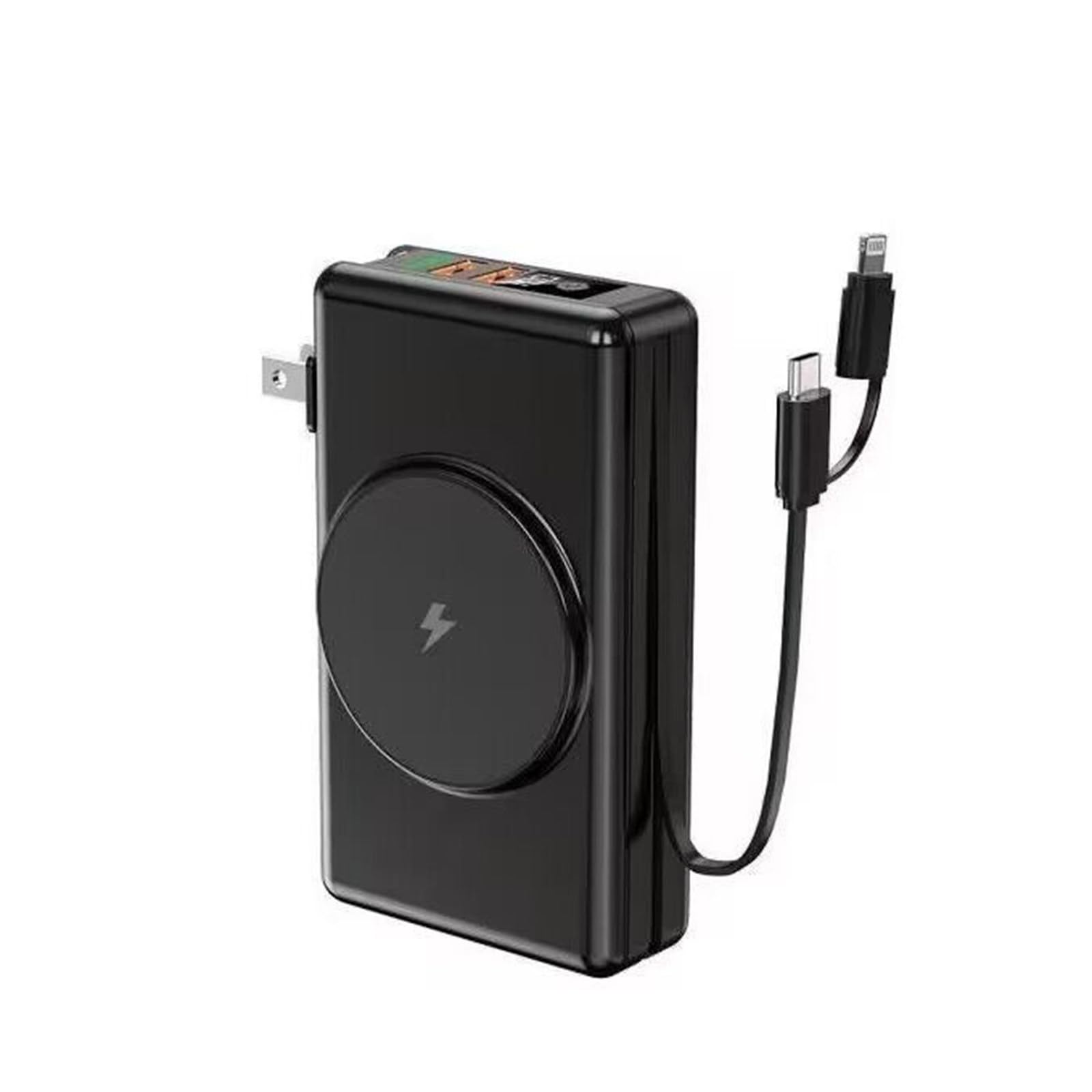 Dwukierunkowy Powerbank o dużej pojemności 20000 mAh z szybkim ładowaniem Magnetyczny powerbank podróżny PD20W,Black