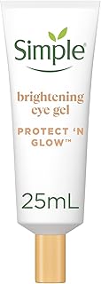 Simple Protect 'n' Glow Brightening Eye Gel Reduces Dark Circles and Relieves Screen-Stressed, Tired Eyes for Sensitive Skin 25 ml