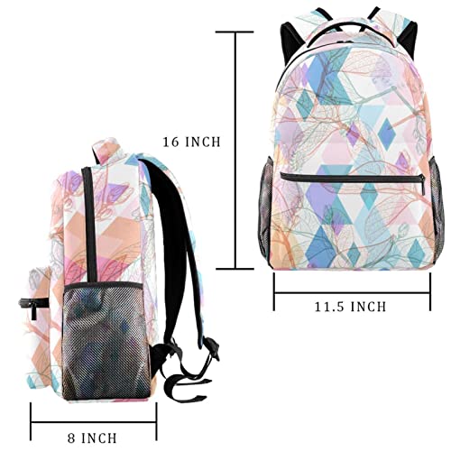 Sac à dos imprimé feuilles géométriques et porte-bouteille ergonomique