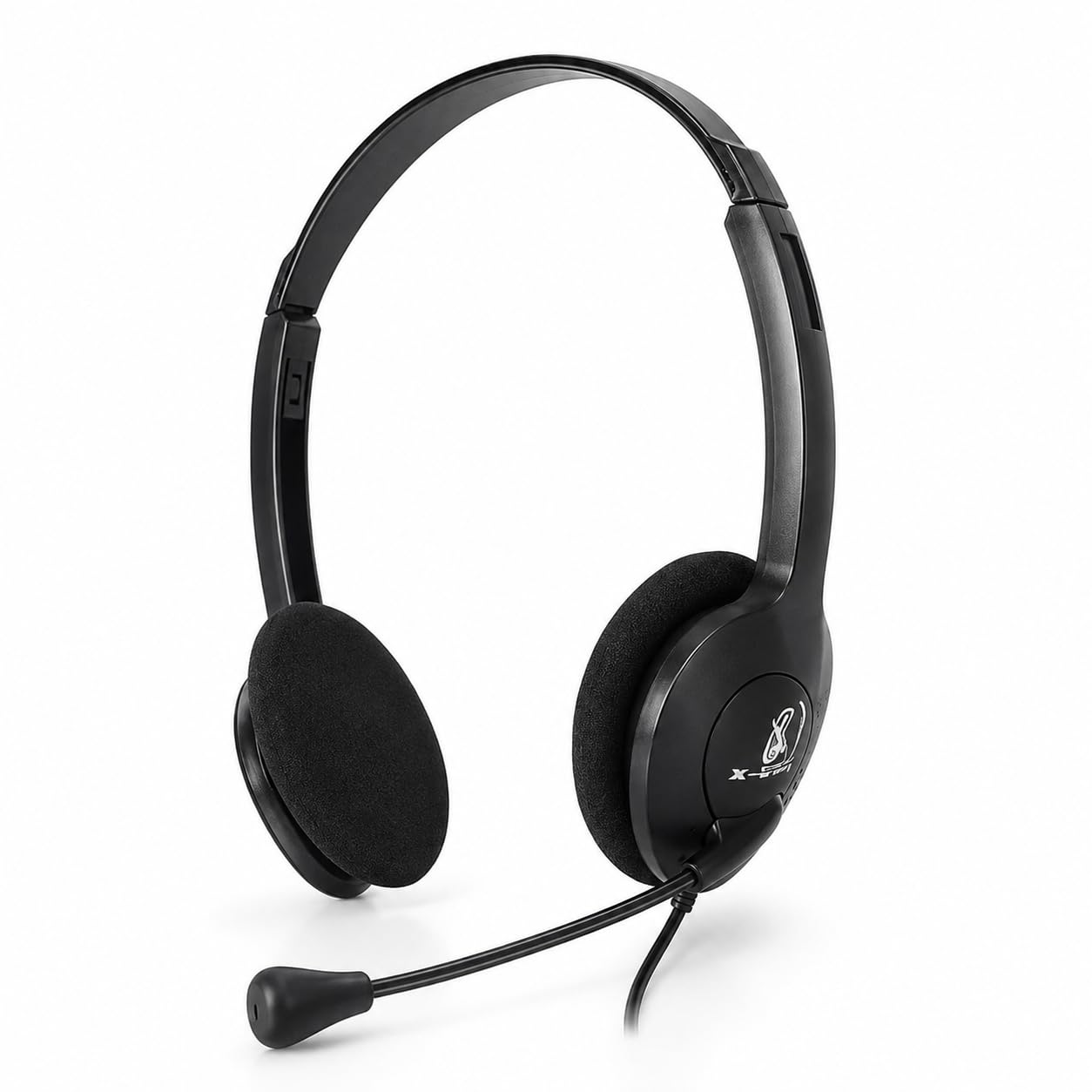 Fone de Ouvido Headset com Microfone Multimídia - Conexão P2, Haste Ajustável e Controle