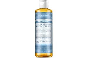 Dr. Bronner's Pure-Castile Liquid Soap: 18-in-1 Versatility for Sensitive Skin