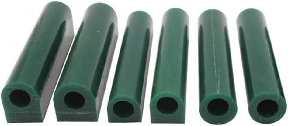 6Pieces Carving Wax Ring Tube Green Ring Carving Wax Hole Round Wax Tubes Ring Hard Modeling Wax for Jewelry Ring Wax, As Pic Shows
