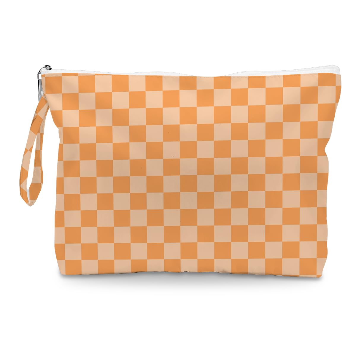 Photo 1 of Fokongna Wet Bag, Small Portable Waterproof Multi-Functional Organizer for Women, Ideal for Daily, Beach & Travel?Orange White Gingham