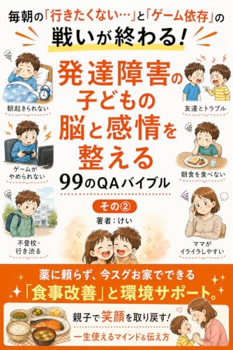 毎朝の行きたくないとゲーム依存の戦いが終わる!!発達障害の子どもの脳と感情を整える99のQAバイブル QAバイブルその2